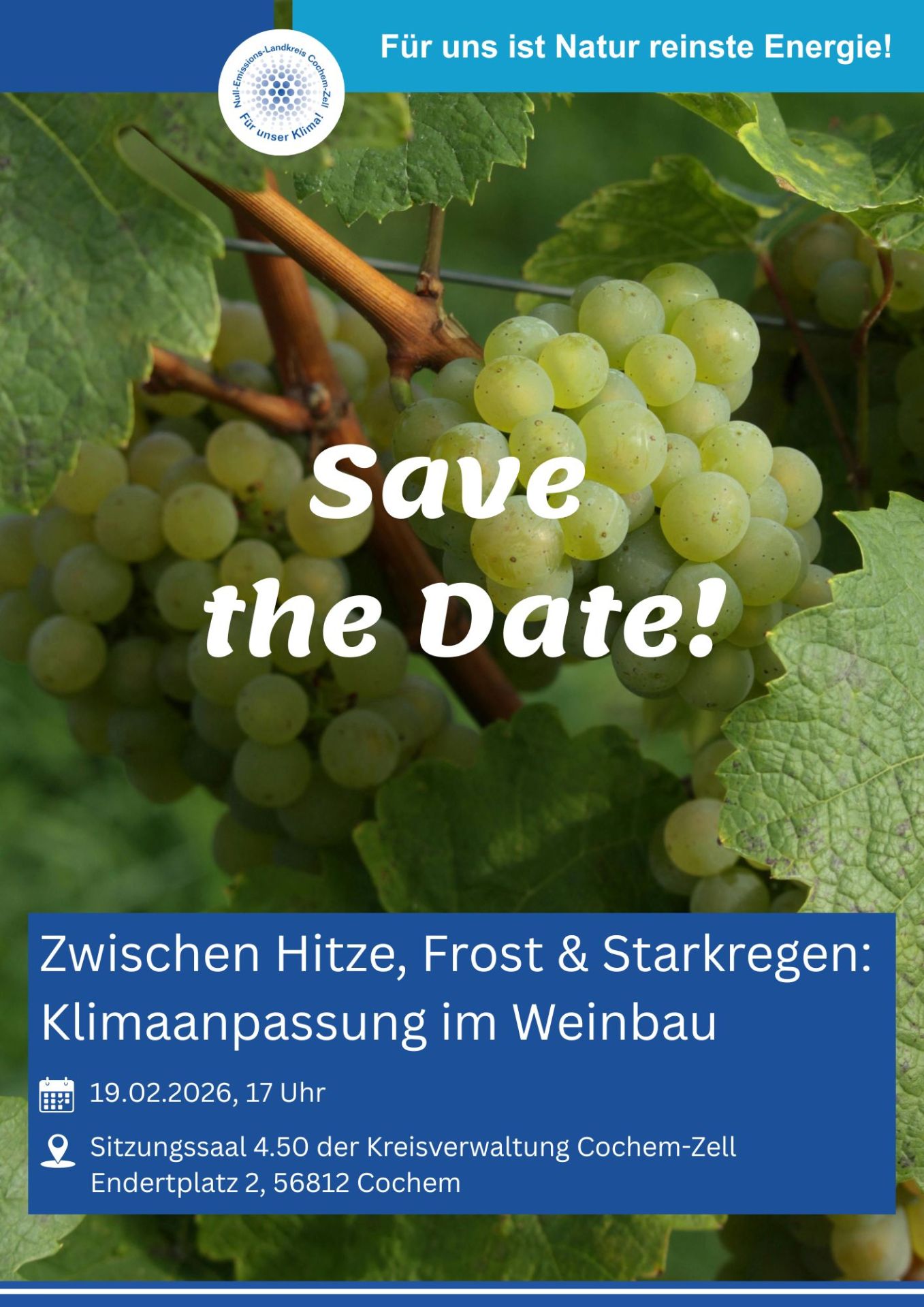 Einladung zur Veranstaltung Klimaanpassung im Weinbau